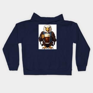 EAGLE AND BEER Kids Hoodie